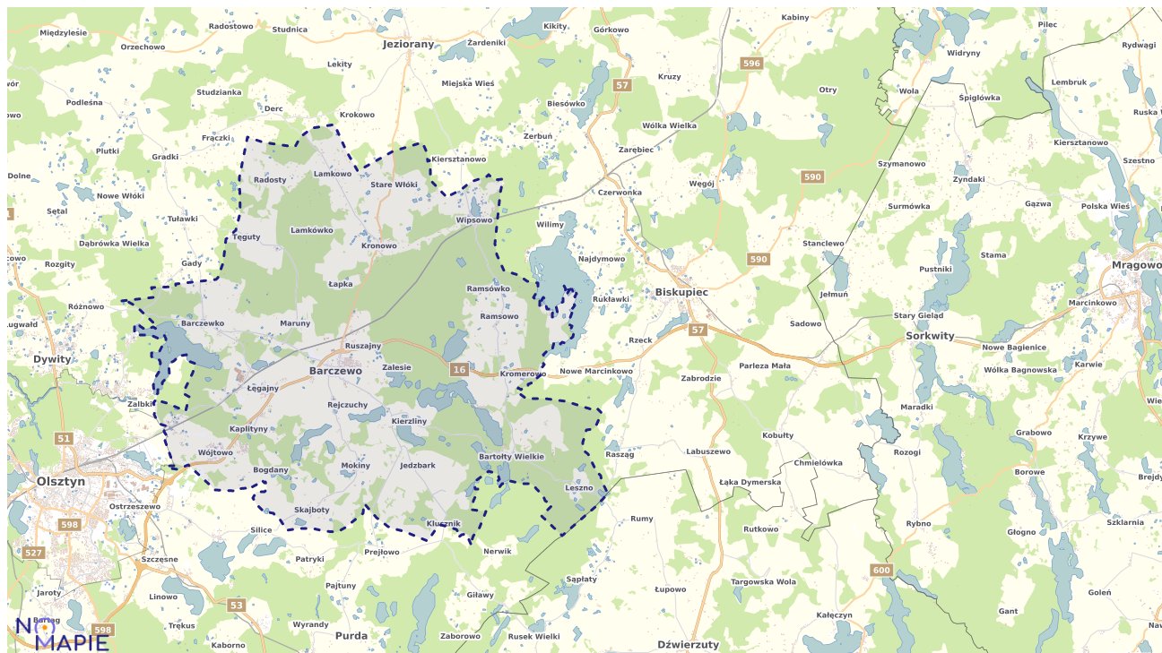 Mapa wyborów do sejmu Barczewo
